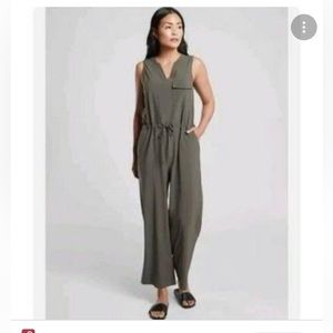Athleta olive green jumpsuit size L